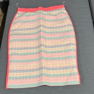 Oasis Multicolor Patterned Pencil Skirt
